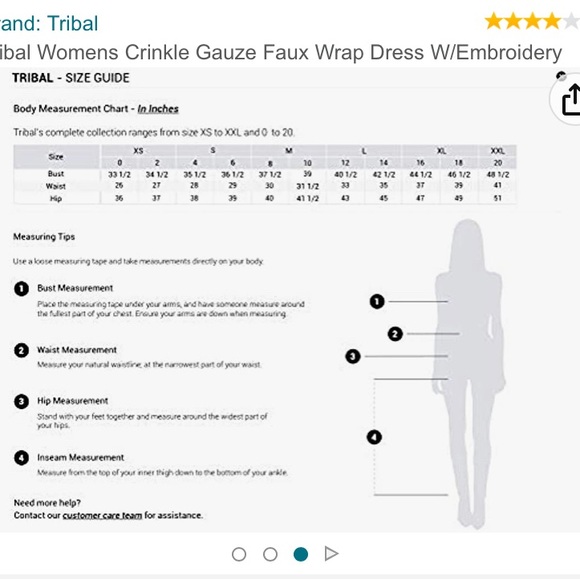 Tribal Femme Crinkle Gauze Faux Wrap Dress Medium - Picture 6 of 6